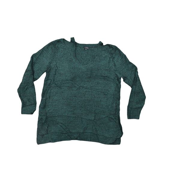 Torrid Plus Size 2 Green Acrylic Pullover Sweater V Neck Long Sleeve - Picture 1 of 8